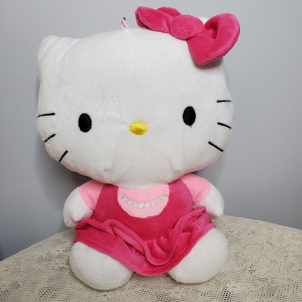 Hello Kitty 2014 Sanrio Plush Ruffle Dress And Bow 11"
